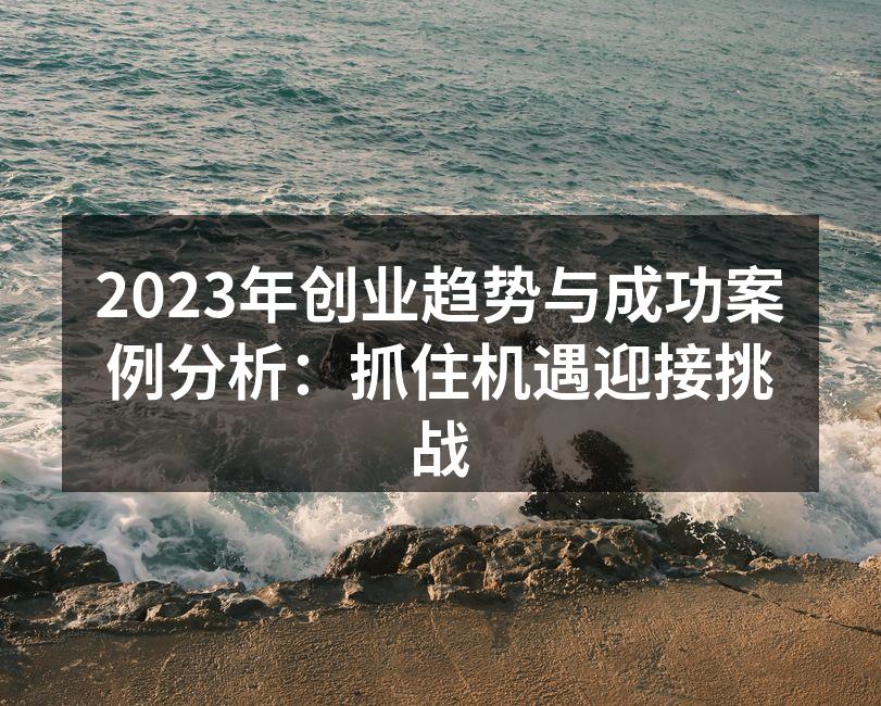 现代创业者的机遇与挑战