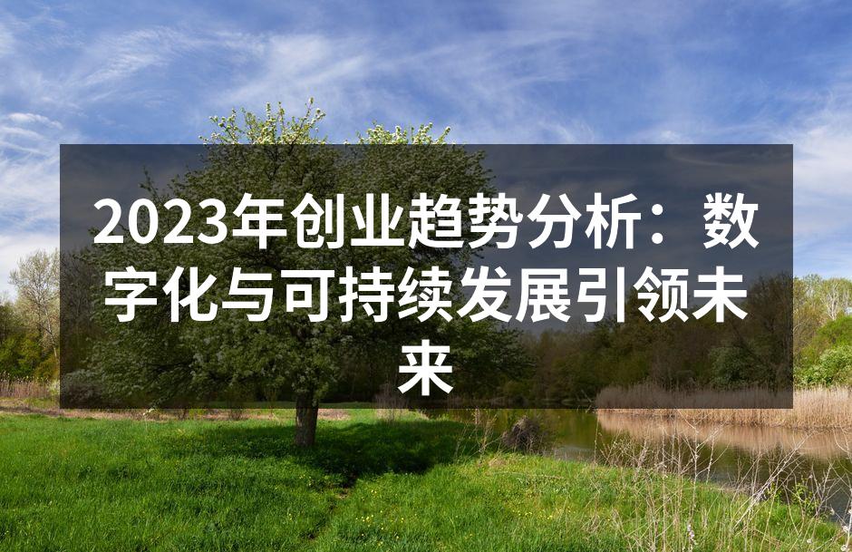 数字化转型助力创业成功