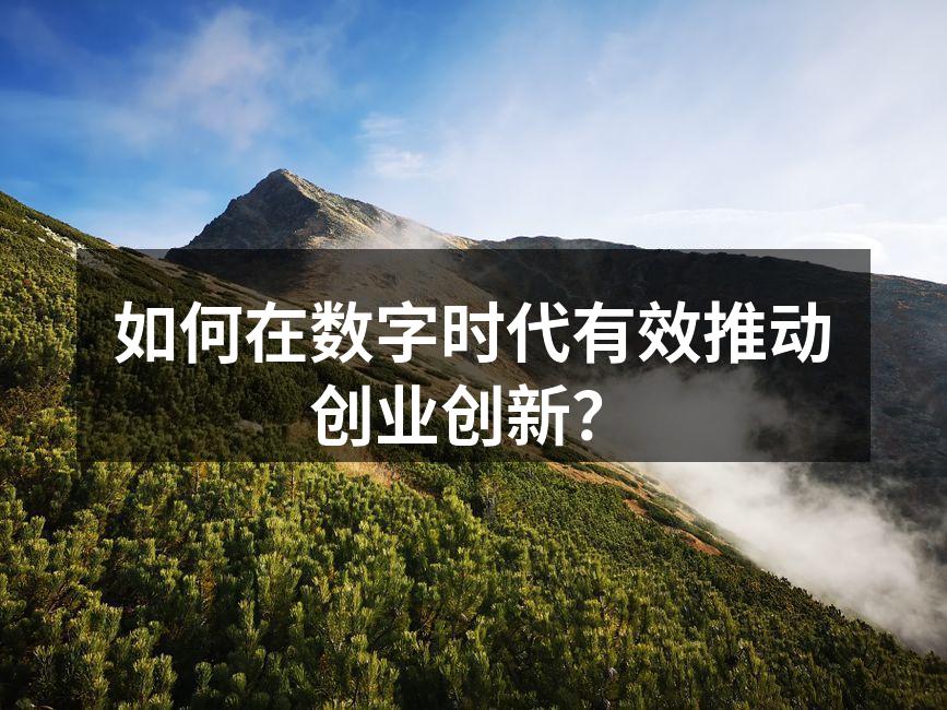 数字工具助力创业创新